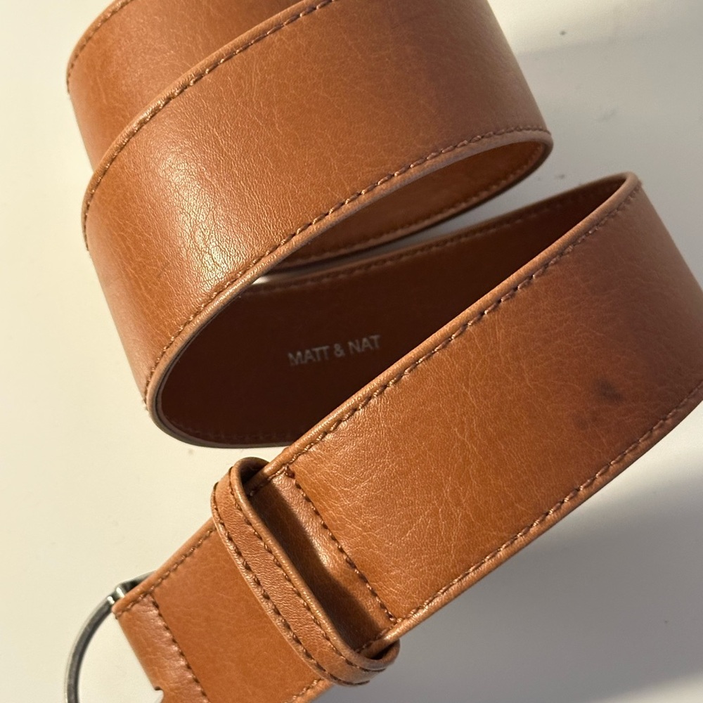 🤎 Matt & Nat - Brown Belt - Silver buckle - Picture 5 of 7